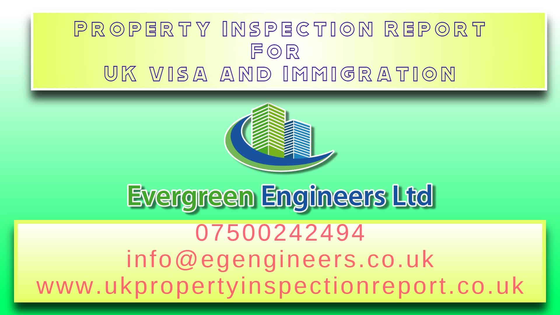 Property inspection report Northolt for immigration and visa purposes