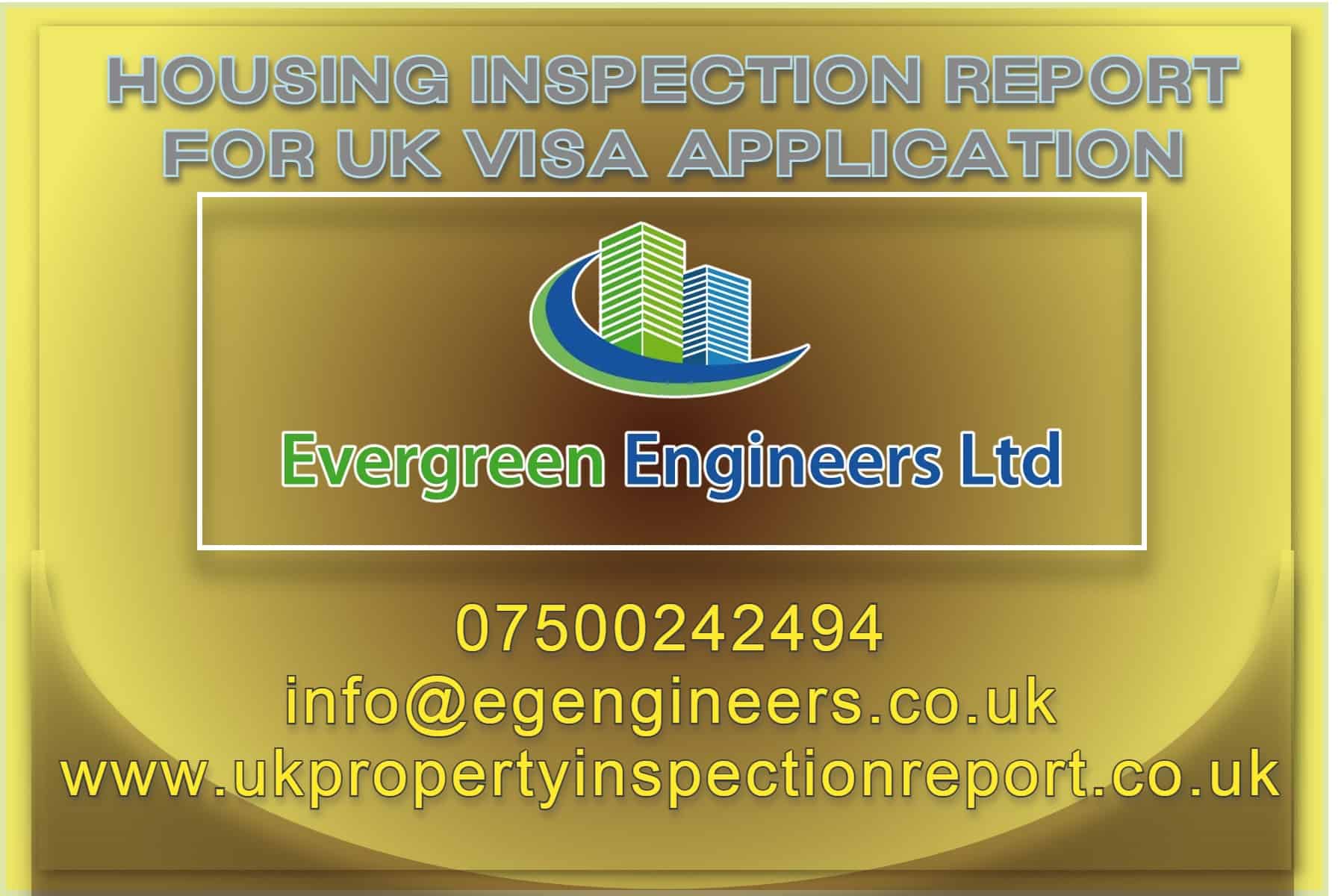 Who can do a property inspection report for UK visa and Immigration