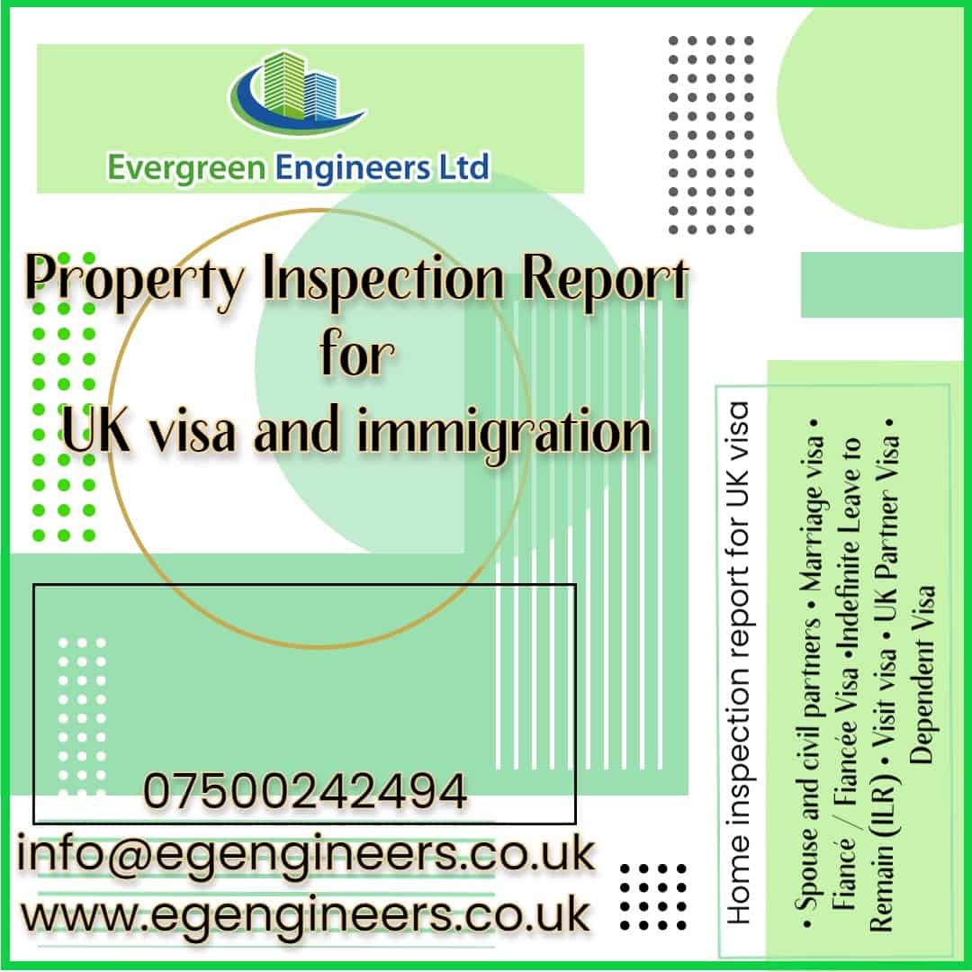 Property Inspection Report North West  London for UK visa and immigration