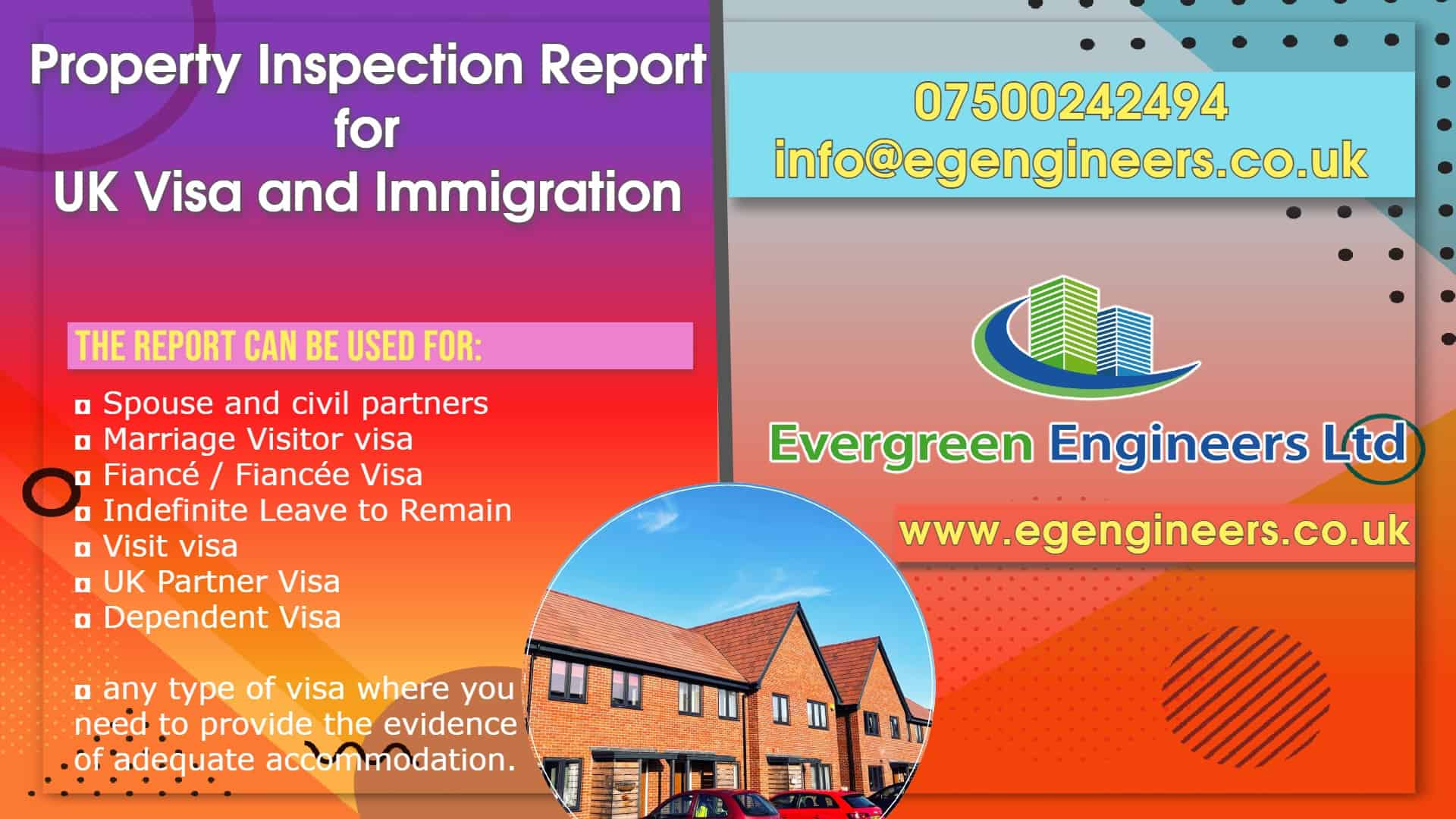 Property Inspection Report South East London for UK visa and Immigration