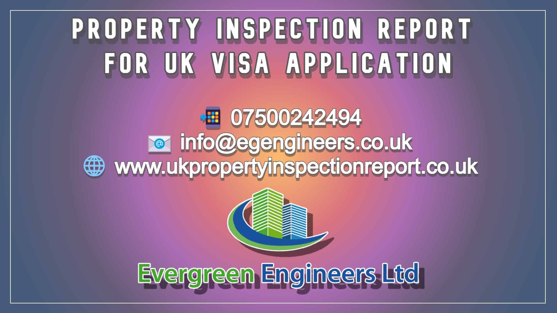 Property inspection report Rushmoor for UK visa and immigration
